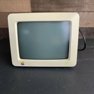 Apple Iic Computer Monitor A2m4090 G090s Powers On No Stand