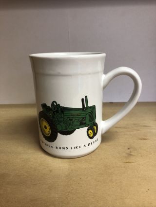 Gibson John Deere Coffee Mug Cup Vintage Tractor Nothing Runs Like A Deere