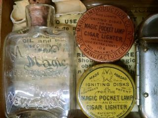 CIGAR MAGIC POCKET LAMP & CIGAR LIGHTER COMPLETE SET RARE GOLDENHILL3898 4 MORE 5
