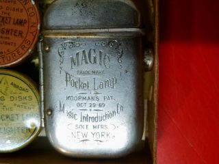 CIGAR MAGIC POCKET LAMP & CIGAR LIGHTER COMPLETE SET RARE GOLDENHILL3898 4 MORE 6