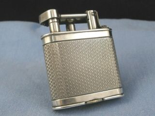 Art Deco Dunhill Lift Arm Swiss Petrol Pocket Lighter 1930s Silver Pl