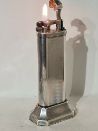 Vintage Silver Plated Dunhill Unique Table Lighter