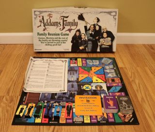 Vintage 90s The Addams Family Reunion Board Game Complete 1991 (missing 1 Mover)