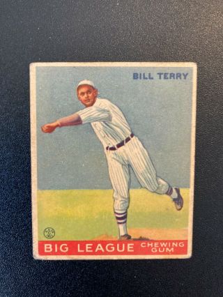 1933 Goudey 20 Bill Terry - Hof / York Giants / Set Break