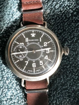 Marconi By Rolex Mens Watch Pocket To Pilot Watch Conversion Circa Ww1