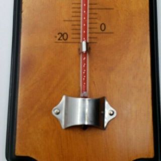 Vintage Harley Davidson Wood Glass Wall Mounted Hanging Thermometer Hallmark 3