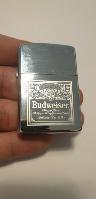 Old And Rare Zippo Lighter Budweiser 1990