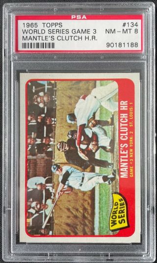 1965 Topps World Series Game 3 Mickey Mantle 