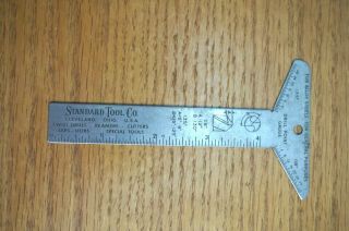 Vintage Standard Tool Co Drill Point Gauge For Alloy Steel,  Cleveland Ohio