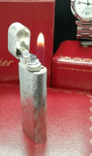 - Cartier Silver Plated Lighter - Perfectly - Overhauled