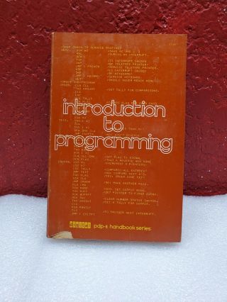 Introduction To Programming - Digital Pdp - 8 Handbook Series