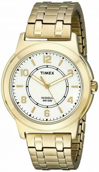 TIMEX MEN ' S BANK STREET GOLD - TONE INDIGLO WATCH TW2P62000 2