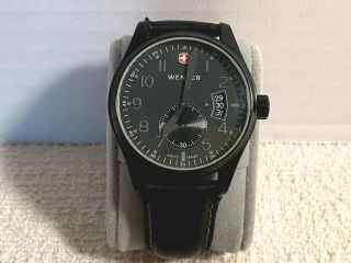 Wenger Blacked Out Military Style Watch 42mm - Model 72475