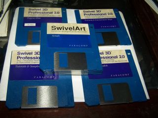 Paracomp Swivel 3d Professional 2.  0 For Vintage Macintosh On 800k Disks
