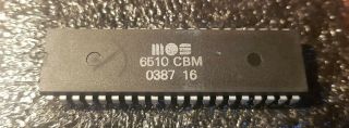 Mos 6510 Cbm Cpu Chip,  Microprocessor For Commodore 64,  And,  Rare