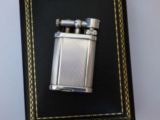 DUNHILL ' MINI ' UNIQUE LIGHTER - SILVER PLATED - BOXED WITH BOOKLET 2