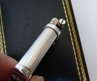 DUNHILL ' MINI ' UNIQUE LIGHTER - SILVER PLATED - BOXED WITH BOOKLET 4