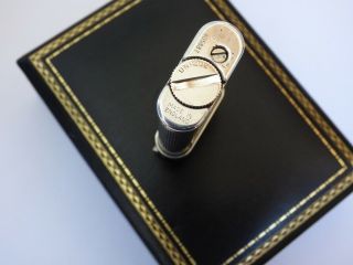 DUNHILL ' MINI ' UNIQUE LIGHTER - SILVER PLATED - BOXED WITH BOOKLET 6
