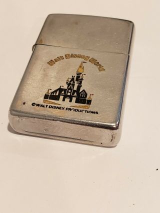 1977 Vintage Zippo Lighter Walt Disney World Castle Productions Disneyland