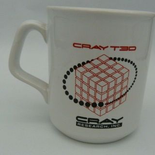 Vintage Cray Research Inc.  Coffee Mug Cup Supercomputing Torus T3d Supercomputer