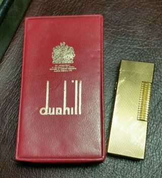 Newly Serviced,  Boxed Dunhill Gold Plated Barley Rollagas Lighter 2