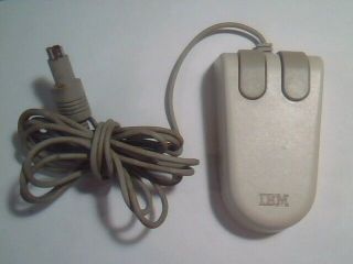 Rare,  Vintage Ibm Two - Button Mouse 6450350 Ps/2 Connector -