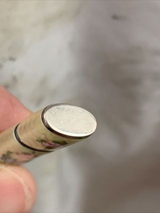 Vintage Sterling Silver Guilloche Tube Shaped Pocket Lighter With Floral Design 5