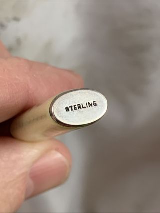 Vintage Sterling Silver Guilloche Tube Shaped Pocket Lighter With Floral Design 6