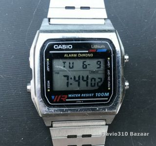 Very Rare 1987 Casio W - 780 (549) Stainless Steel Japan H 33mm Watch Battery