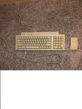 Vintage Macintosh Apple Ii Computer Keyboard M0487 W/ Mouse G5431 Lc