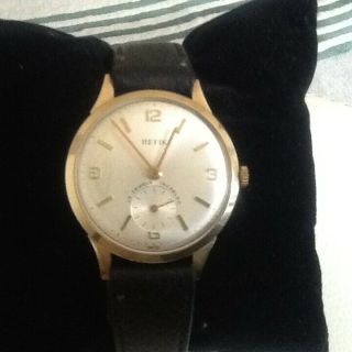 Hefik Solid Gold 9ct Swiss Vintage Wristwatch In Near