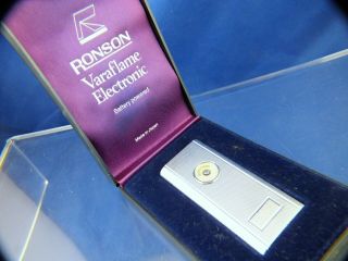 Ronson Electronic Battery Lighter Touch Sensor 1970s Rare Boxed