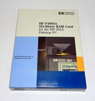 Vintage Hewlett Packard 512k Ram Card F1003a For Hp Palmtops