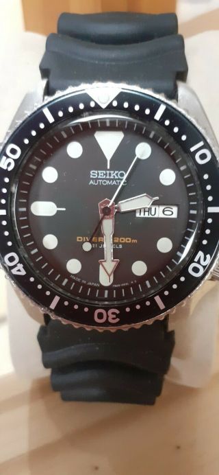 Seiko Skx007 J " Japan " 7s26 - 0020 Automatic Divers Watch