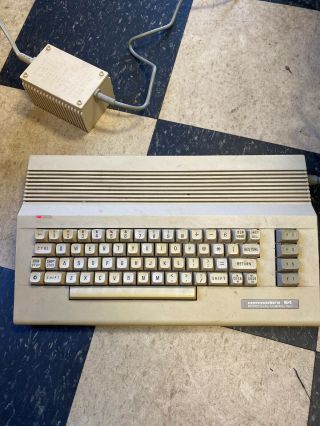 Commodore 64 Personal Computer With Power Pack Vintage Powers Up