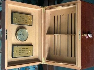 Elie Bleu Lockable Cigar Humidor Storage Box