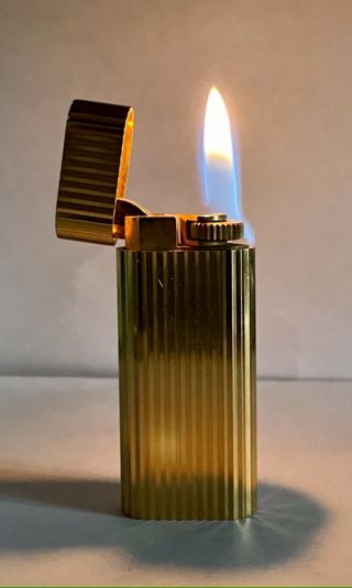 Vintage lighter Cartier Gold Plated 9 Stones Extremely Very Rare 2