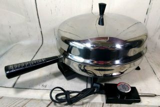 Vtg Farberware Stainless Steel Electric Fry Pan 12” Model 310 - B