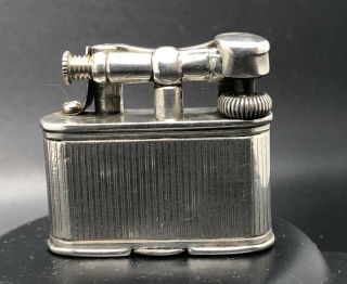 Vintage Dunhill Unique “a” Size Solid Silver Bijou Petrol Pocket Lighter C1928