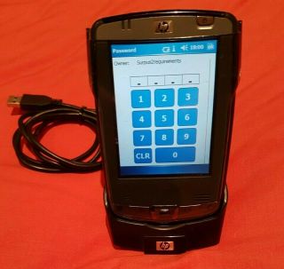 Hp Ipaq Pocket Pc,  Hx2490b,  (pda),  With Both Car & Desk Cradle,  Charger,  Tomtom.