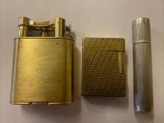 Vintage Lighters Joblot Dunhill,  Dupont,  Sterling Silver