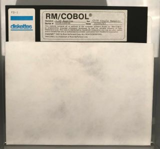 Rm/cobol V1.  5f For Cp/m - 8 " Floppy 1983