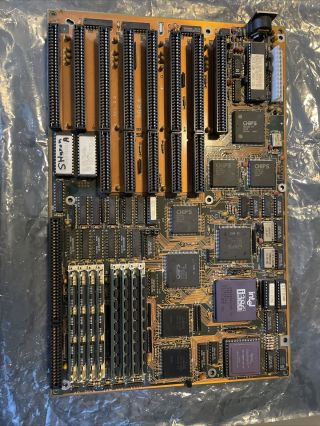 Unknown Vintage 386 Motherboard With 386dx - 25 With 80386 Co - Processor & 8mb Ram