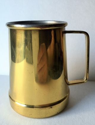 Vintage Taurus Bras Copper Mug Tankard Beer Solid Gold Cup Made In Portugal Beer
