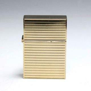 Vintage Solid 14k Gold Cross Hatch Pattern Lighter W/ Zippo Insert 32.  1g