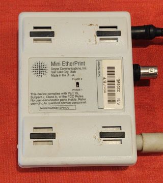 Dayna Mini EtherPrint EP0130 LocalTalk to Ethernet Bridge for Mac/Apple networks 3
