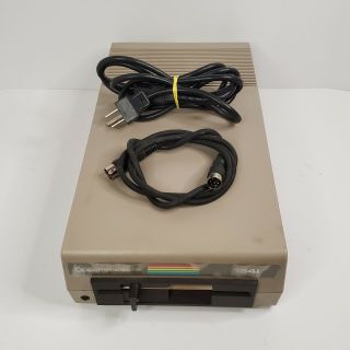 Commodore 64 Disk Drive 1541 With Power Cabe And Serial Cable
