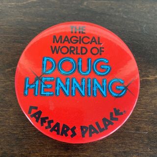 Vintage Caesars Palace Casino Pinback Button The Magical World Of Doug Henning
