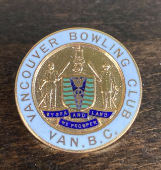Vintage Vancouver Bowling Club British Columbia Canada Curling