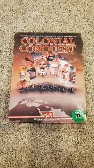 Rare - Colonial Conquest By Ssi For Atari 400/800 Xl/xe - Complete